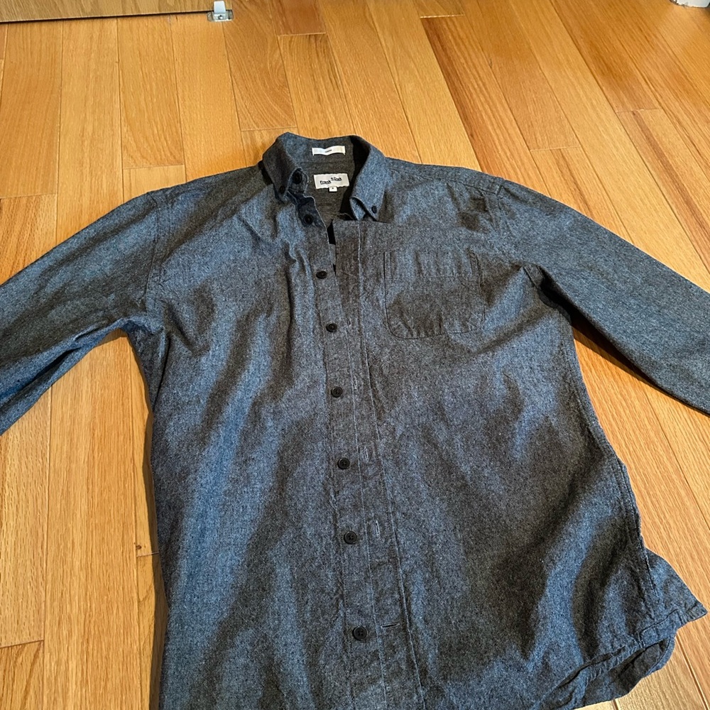 Frank & Oak Charcoal Odessa Button-Up